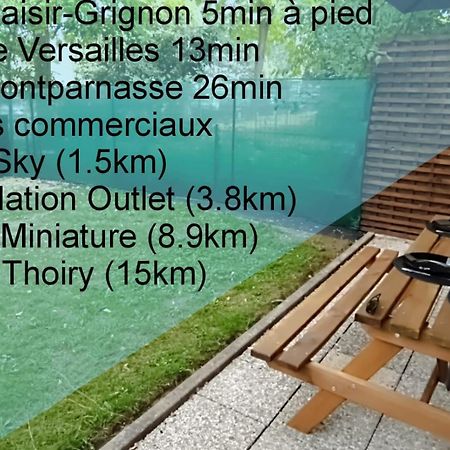 Detente & Jardin By Beds4Wanderlust - Charmant T2 Avec Jardin - Gare Plaisir-Grignon, Versailles 20Km Exterior foto